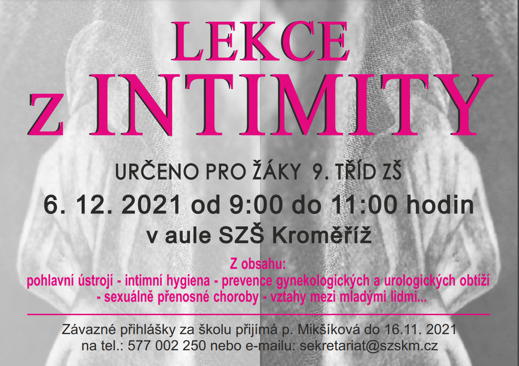 Leták - lekce z intimity