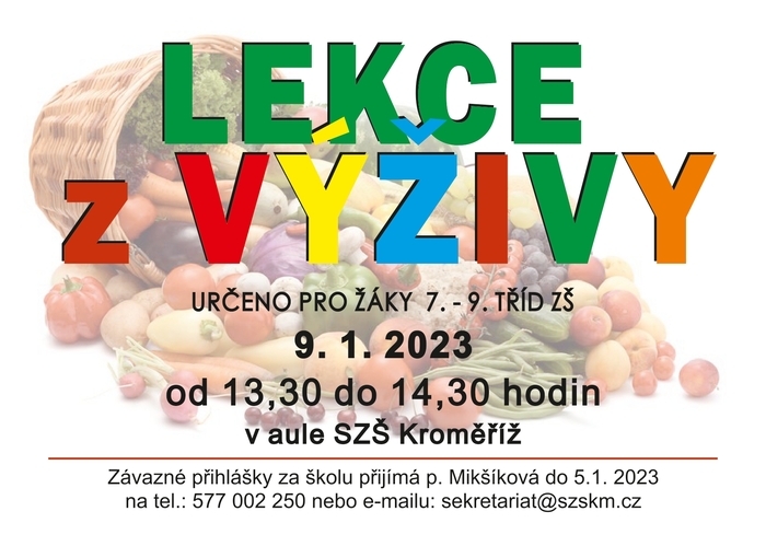 Lekce z výživy - informační plakát Lekce z výživy - informační plakát