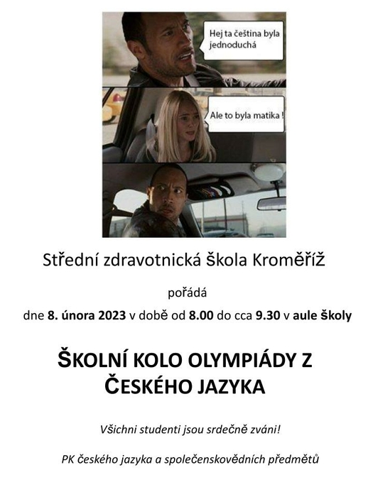 Informační plakát olympiády